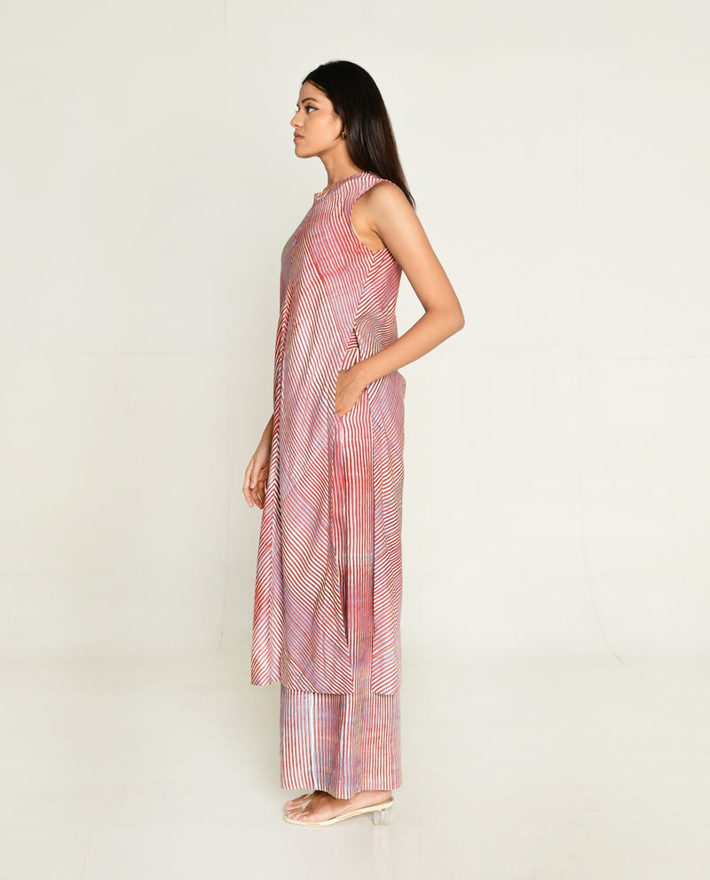 Rias Jaipur Plosky Cloud Kurta With Wide Leg Pant