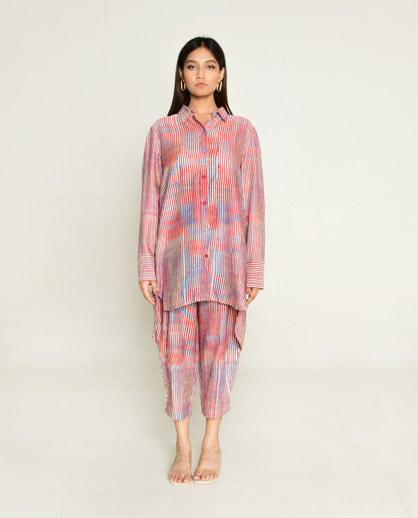 Rias Jaipur Plosky Cloud Shirt With Culottes