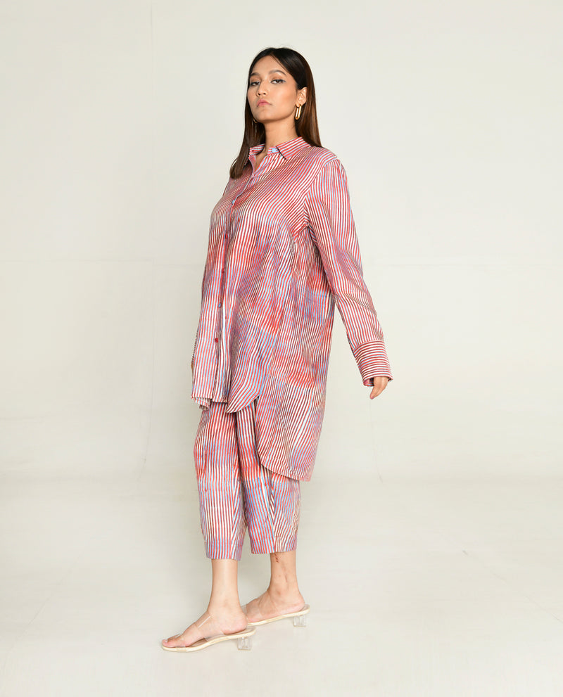 Rias Jaipur Plosky Cloud Shirt With Culottes