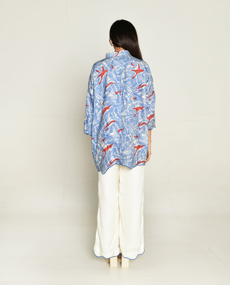 Rias Jaipur Ponzo Shirt With White Pants