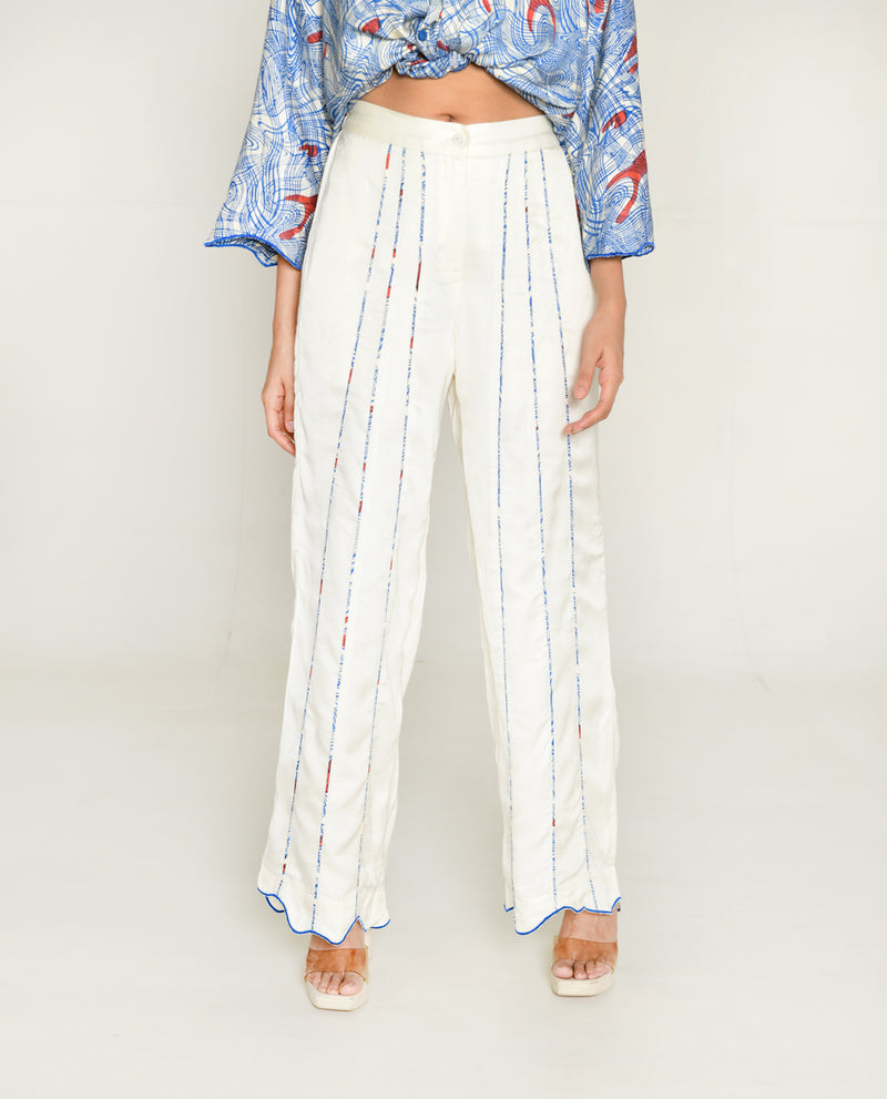 Rias Jaipur Ponzo White Pant