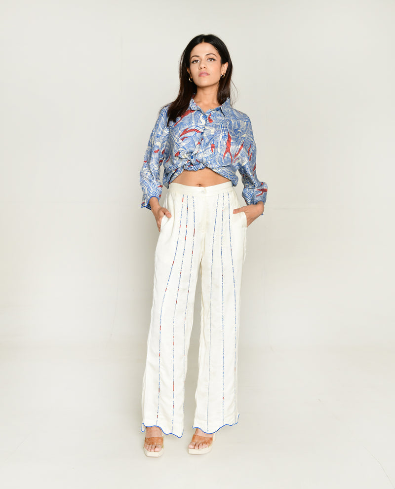 Rias Jaipur Ponzo White Pant