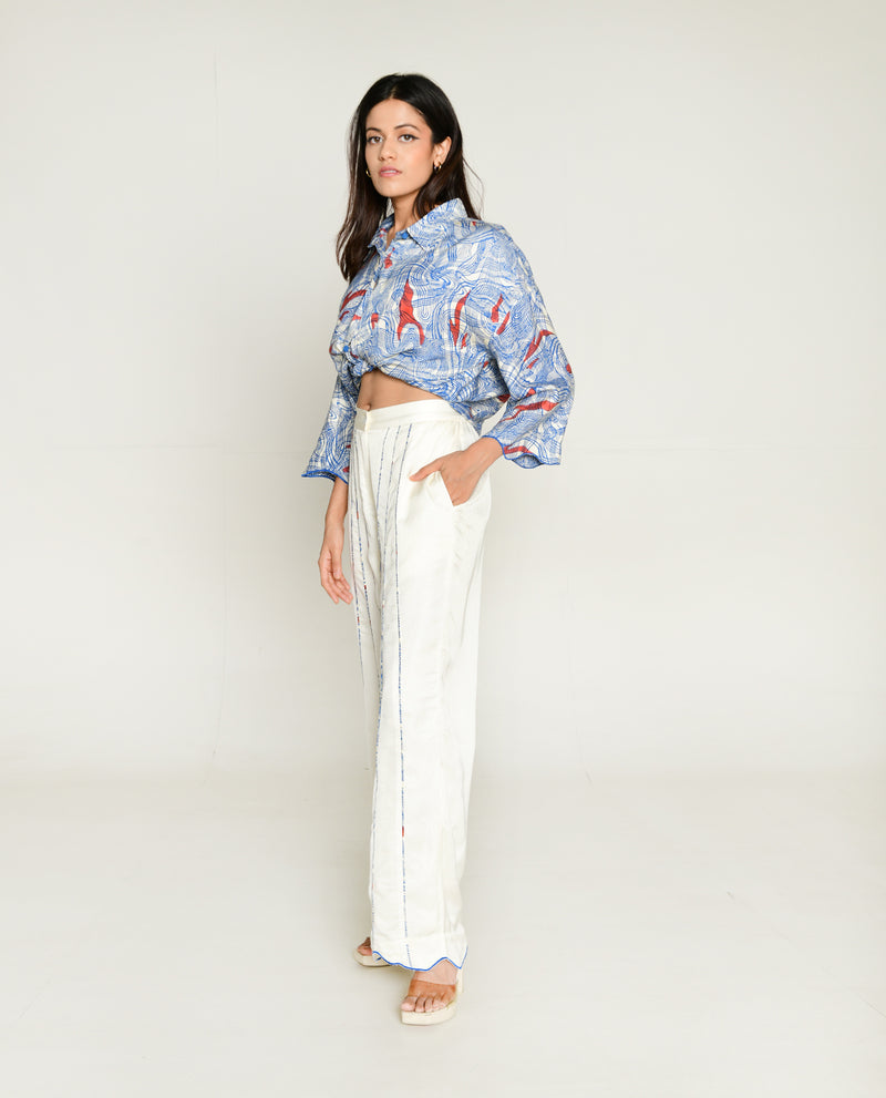 Rias Jaipur Ponzo White Pant