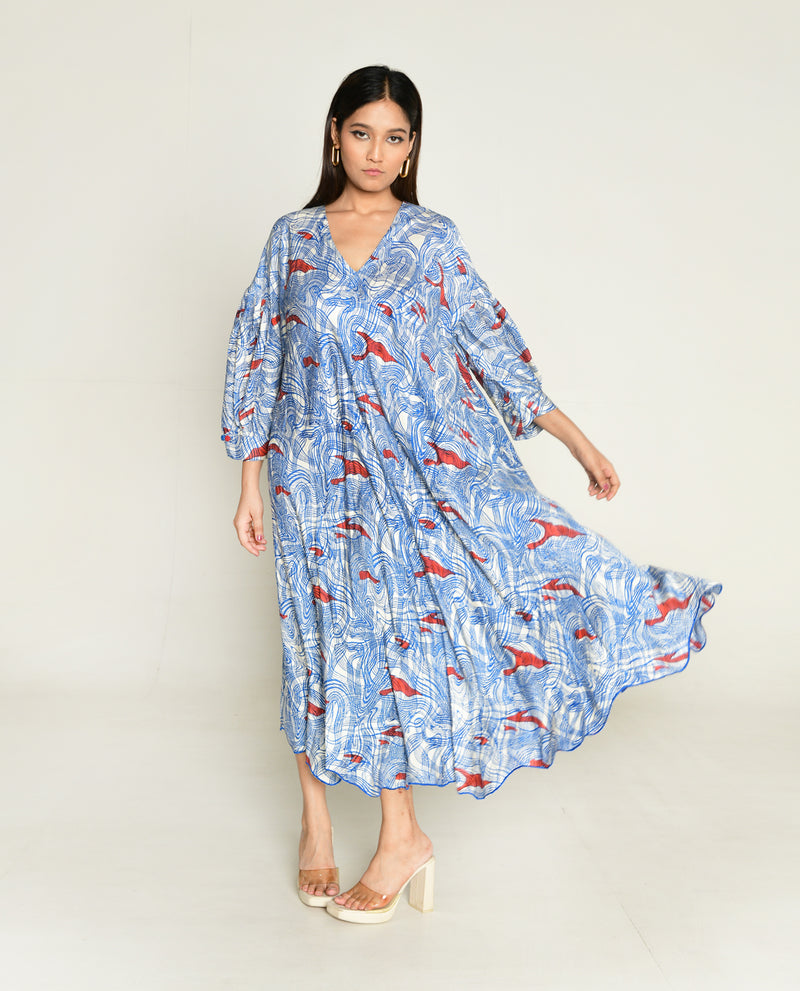 Rias Jaipur Ponzo Puff Sleeve Dress