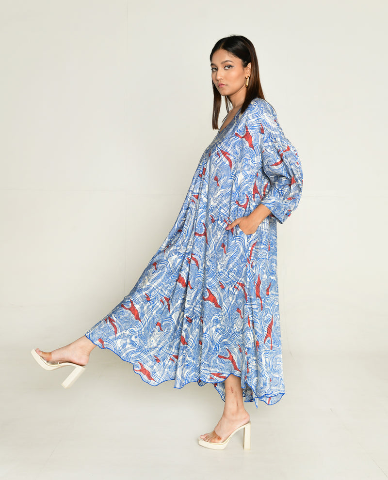 Rias Jaipur Ponzo Puff Sleeve Dress