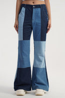 DenZ STITCHED STORY Women Blue Bottom Wear