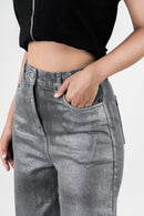 DenZ Grey Gleam Women Grey Bottom Wear