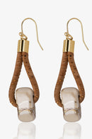 Foret Iced Mountain Earrings In Cork & Ceramic