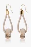 Foret Iced Mountain Earrings In Cork & Ceramic