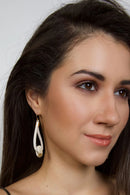 Foret Iced Mountain Earrings In Cork & Ceramic