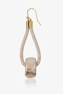 Foret Iced Mountain Earrings In Cork & Ceramic