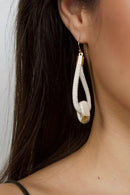 Foret Iced Mountain Earrings In Cork & Ceramic