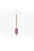 Foret Verbena - Ceramic Lilac Earring 
in Silver and White