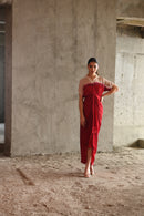 East 14  Cupro Crepe Women Red Val Dress