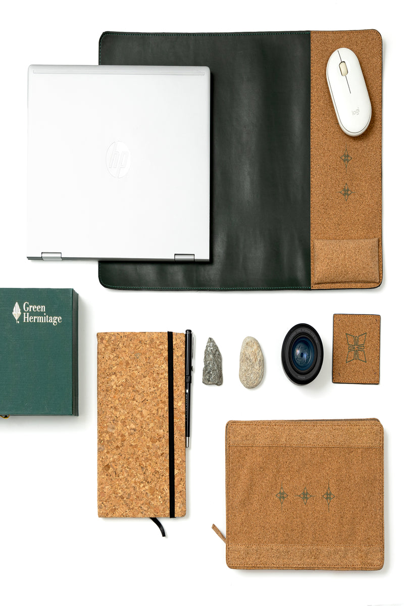 Vegan Leather Desk Set - Basil