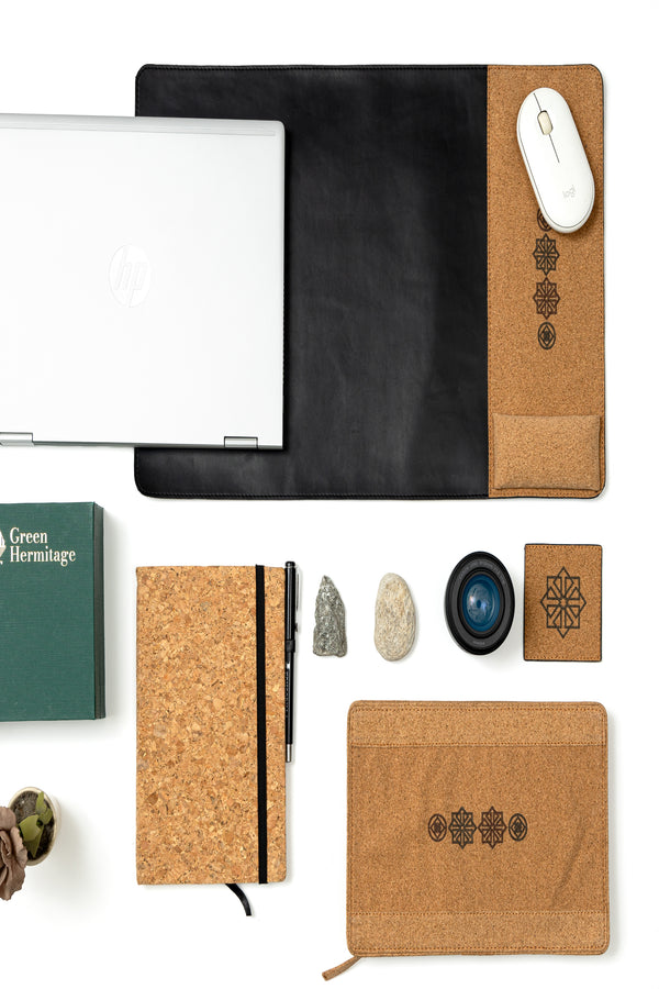 Vegan Leather Desk Set - Noir