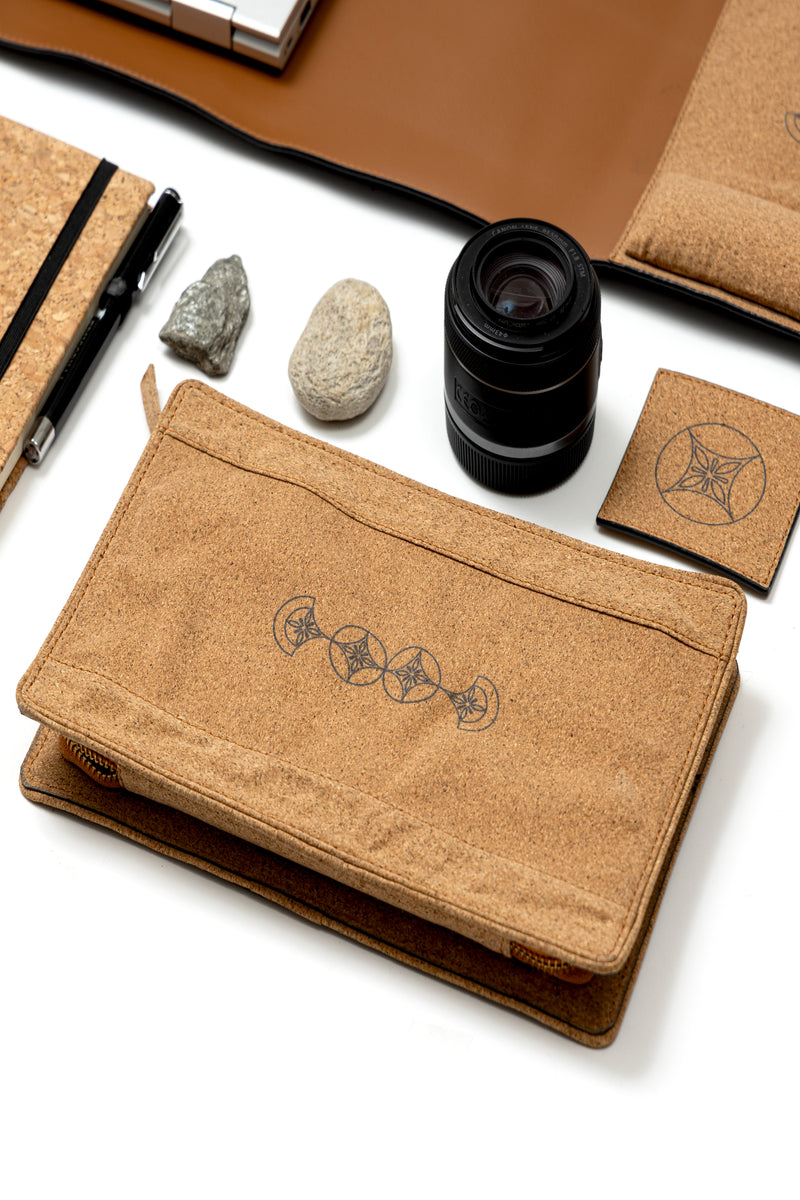 Vegan Leather Desk Set - Tan