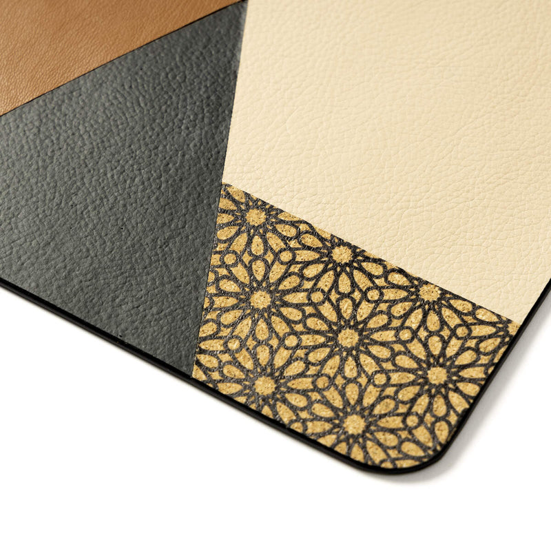 Green Hermitage Mouse Pad Plant Leather & Cork | Rectangular (Neutral colours)