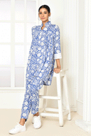 Expressions By UV Edelina Handprinted Cotton Co-ord Set Women