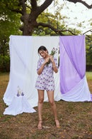 The Conscious Closet Cold Purple Dispersed Capsule Playsuit