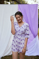 The Conscious Closet Cold Purple Dispersed Capsule Playsuit