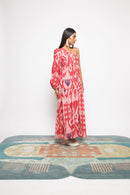 Anushé Pirani Handwoven Cotton Ikat Women's Pink Dress