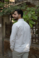Earthy Route Off White Stripes · Button Down Collar · Full Sleeve Shirt