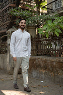 Earthy Route Off White Stripes · Button Down Collar · Full Sleeve Shirt