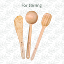 Almitra Sustainables Neem Wood Kitchen Ladle Set ( Set of 7 )