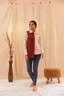 The Conscious Closet White Rock and Congo Brown Congo Structured Shirt