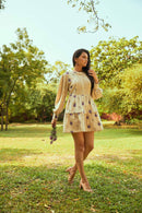 The Conscious Closet  Lavender Leaflet Detachable Dress in Handloom Cotton