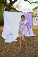 The Conscious Closet Cold Purple Dispersed Capsule Playsuit