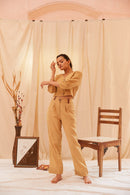 The Conscious Closet Pale Khaki Pale Abstract Women Pants