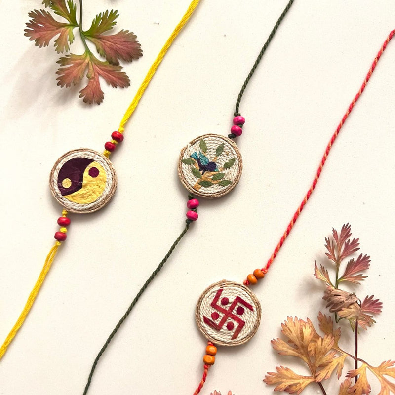 The Good Route Handmade Multiple Rakhis Set of 3