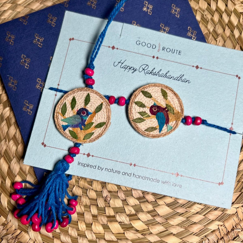 The Good Route Bluebird Rakhi & Lumba set