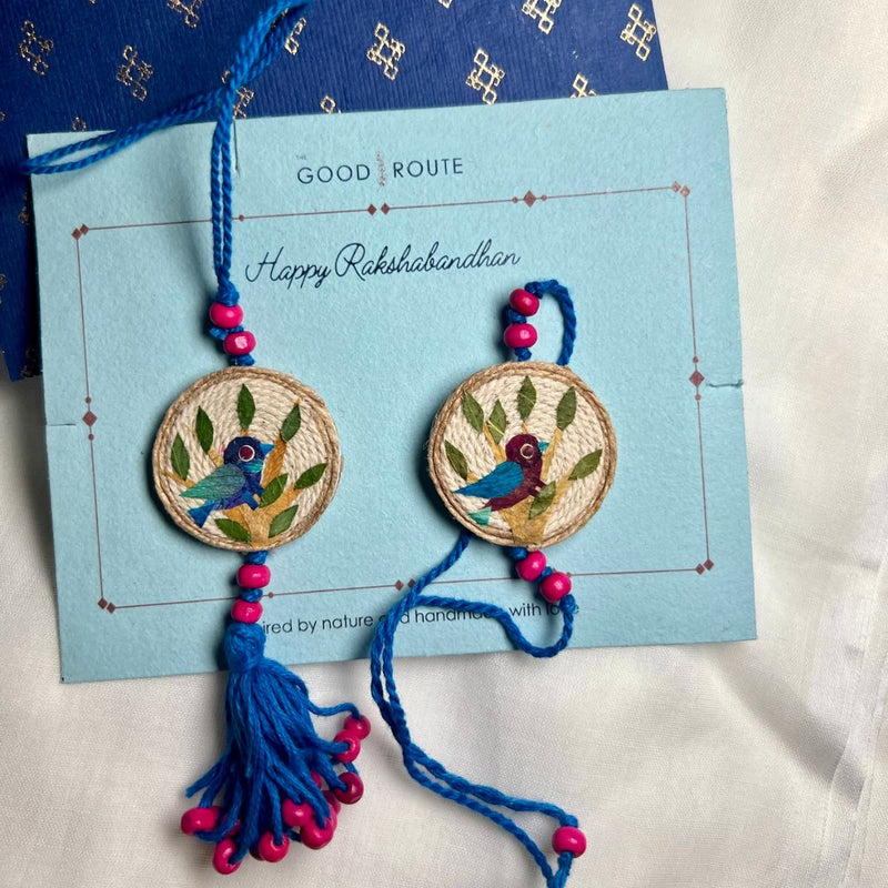 The Good Route Bluebird Rakhi & Lumba set