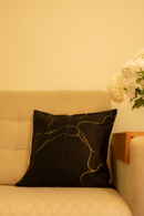 JOD Cotton Hand painted Black Pillow Covers