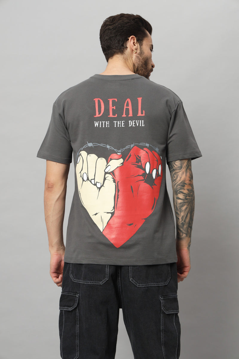 Dvrzi Grey Diabolical Deal Oversized Tee Men’s