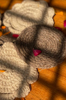 Hand Knitted Coasters ~ Pure Himalayan Wool - Set of 4