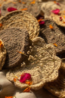 Hand Knitted Coasters ~ Pure Himalayan Wool - Set of 4