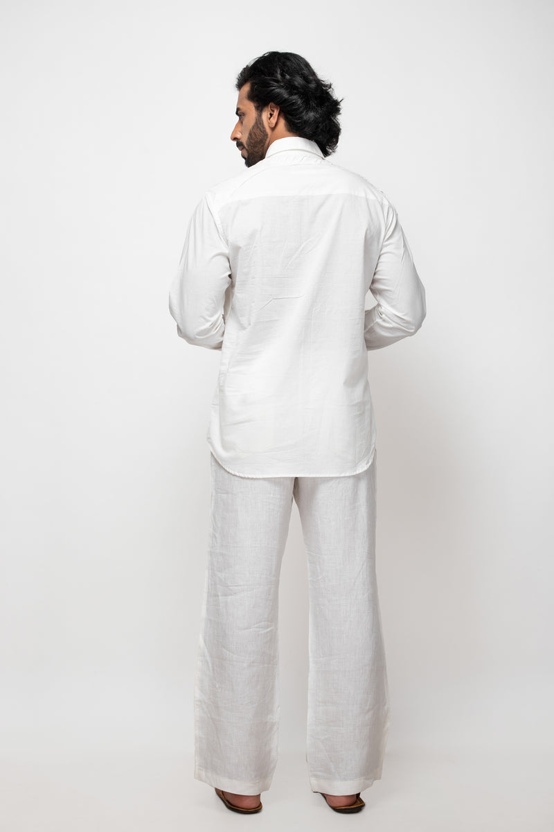 Sepia Stories Semeo Cotton Shirt in Off-White