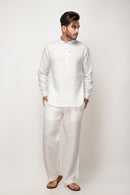 Sepia Stories Amorad Linen Kurta in White