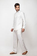 Sepia Stories Amorad Linen Kurta in White