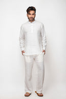 Sepia Stories Amorad Linen Kurta in White