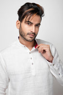 Sepia Stories Amorad Linen Kurta in White