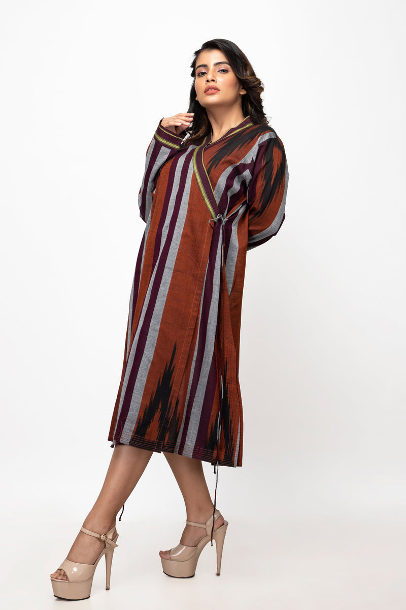 Sepia Stories Novas Cotton Dress in Brown