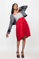 Sepia Stories Roblette Silk Linen Dress in Red