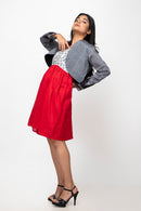 Sepia Stories Roblette Silk Linen Dress in Red