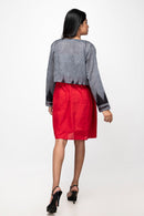 Sepia Stories Roblette Silk Linen Dress in Red