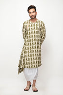 Sepia Stories Cafiz Cotton Kurta in Green